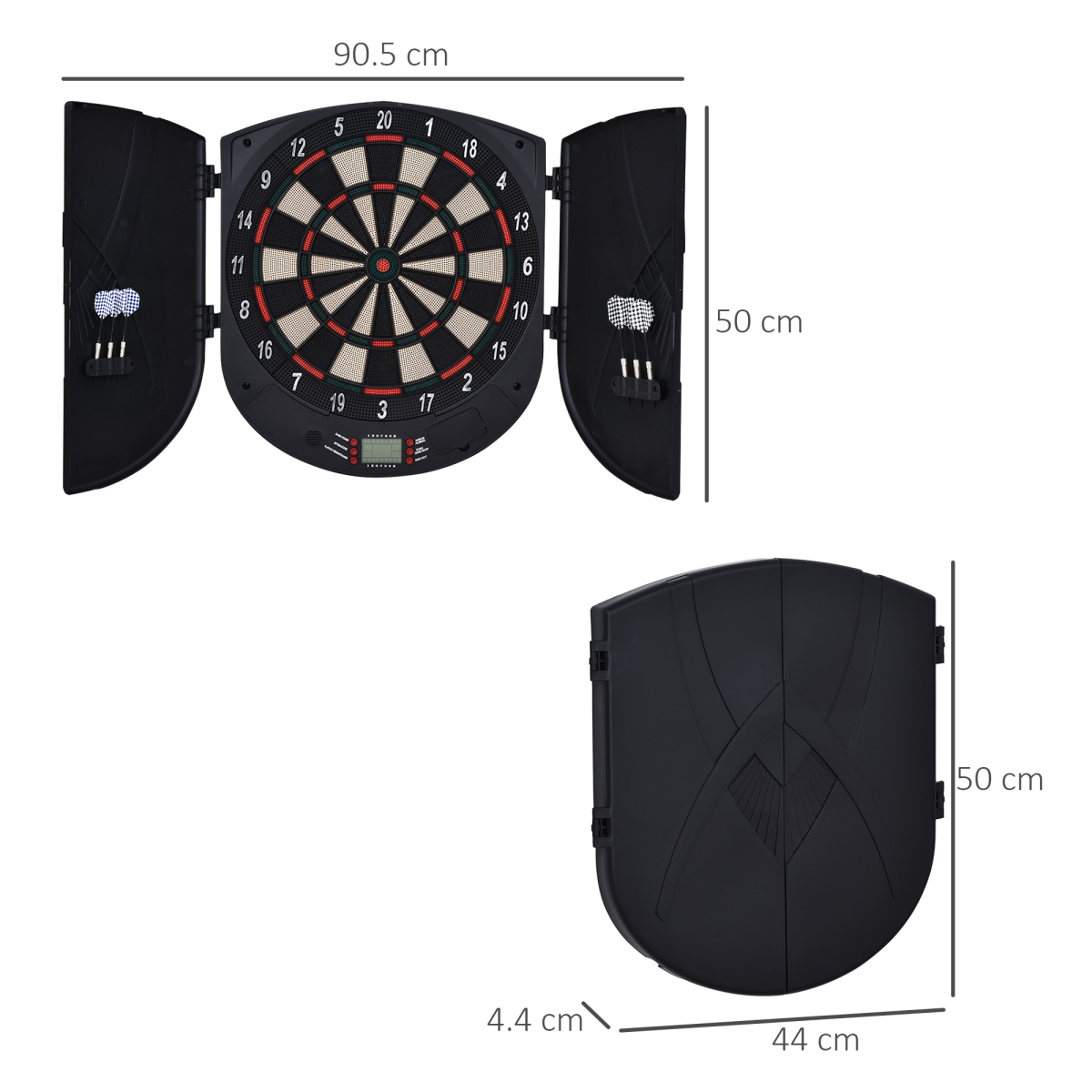 Electronic Dartboard Set with 26 Games, 185 Variations & 6 Darts – LCD Scoring, Up to 8 Players