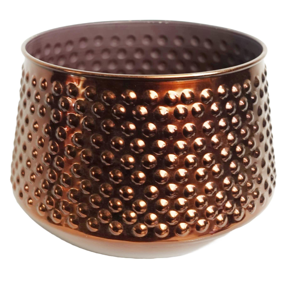 Leaf 18cm Antique Copper Metal Planter – Hand Made Rustic Plant Pot for Indoor Plants