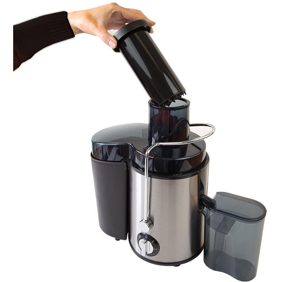 Nutri-Q Whole Fruit Juice Extractor with Dual Speed & Pulse, Extra Large Chute – Stainless Steel Juicer, 34730