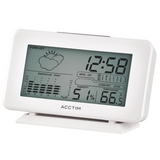 Acctim Vega Digital Weather Station with Alarm Clock & Weather Trend Indicator – Blue Backlit LCD, White