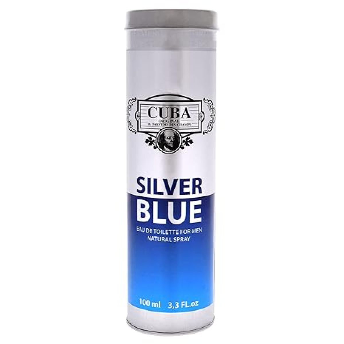Cuba Silver Blue Eau de Toilette Spray 100ml – Fresh Citrus Men's Fragrance for Everyday Wear