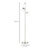 Modern 3-Light Tree Floor Lamp – Silver