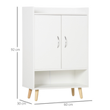 Modern Shoe Cabinet with Doors & 4 Shelves – Hallway Storage for 12 Pairs of Shoes