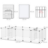 PawHut 18-Panel DIY Small Animal Playpen with Connectors – Pet Cage for Guinea Pigs and Hedgehogs
