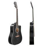 41" Cutaway Acoustic Guitar Kit with 10W Amplifier, Gig Bag, Tuner & Accessories – Beginner Guitar Set, Black