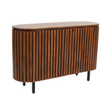 Slatted Mango Wood Large 2 Door Sideboard – Hand-Crafted Solid Mango Cupboard Storage Furniture