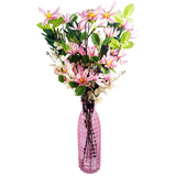 Leaf Pack of 6 Pink Magnolia Floral Sprays, 100cm – Artificial Wired Stems with 3D Flowers