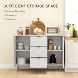 HOMCOM White Storage Cabinet & TV Stand with Adjustable Shelf – Versatile Living Room Furniture