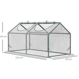 Outsunny Mini Greenhouse with Two Roll-Up Windows and PVC Cover – Tomato and Vegetable Plant House, Clear