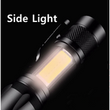 2 Pack USB Rechargeable LED Flashlights with Zoom & 3 Modes – Pocket Torch for Camping & Car Repair
