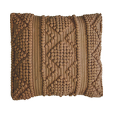 Artisan Furniture Nola Cushion Set of 2 – Woven Patterned Scatter Cushions with Plump Filling, Coffee