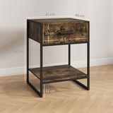 Rattan Multi-Use Side Table & Bedside Table – Natural Finish Accent Table for Bedroom and Hallway