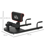 HOMCOM 3-in-1 Squat Machine for Sit-Ups, Push-Ups & Deep Squats with Steel Frame – Adjustable Home Gym Leg Trainer