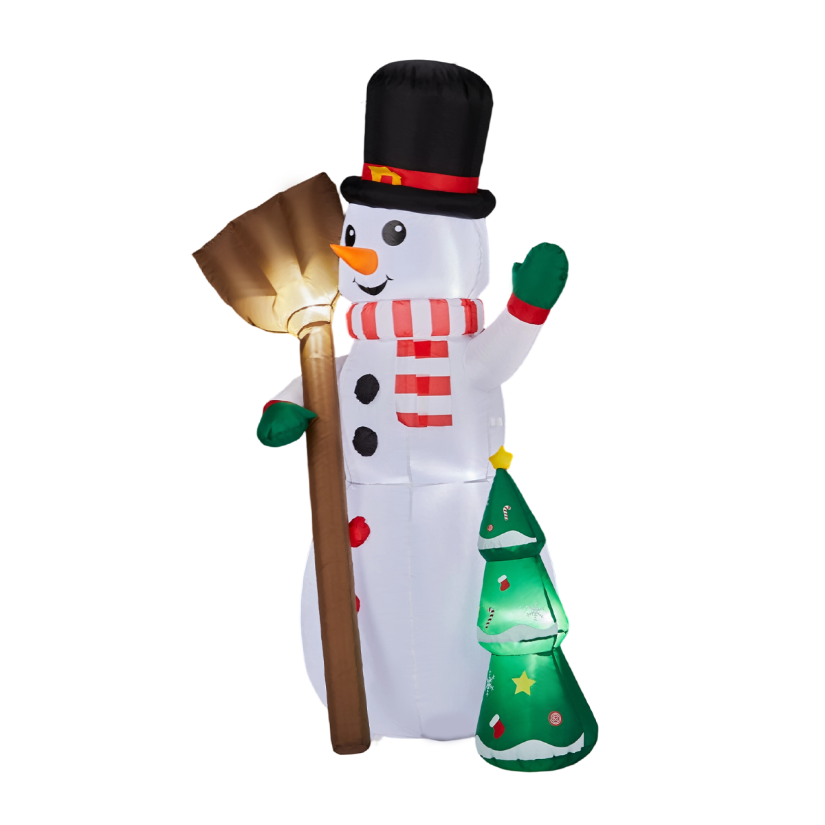 1.85m Inflatable Christmas Snowman Couple with LEDs – Outdoor Garden Decoration