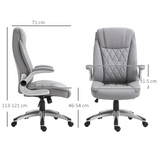 Vinsetto High Back Executive Office Chair with Headrest, Rocking Function & PU Leather – Grey