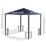 Outsunny 3 x 3m Hardtop Gazebo with Polycarbonate Roof, Curtains & Netting – Garden Shelter, Dark Grey