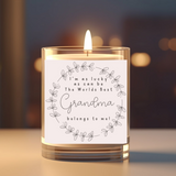 Aye Do Gifts Best Grandma Candle Gift Set with Chocolates & Matches – Birthday or Christmas Gift for Nana