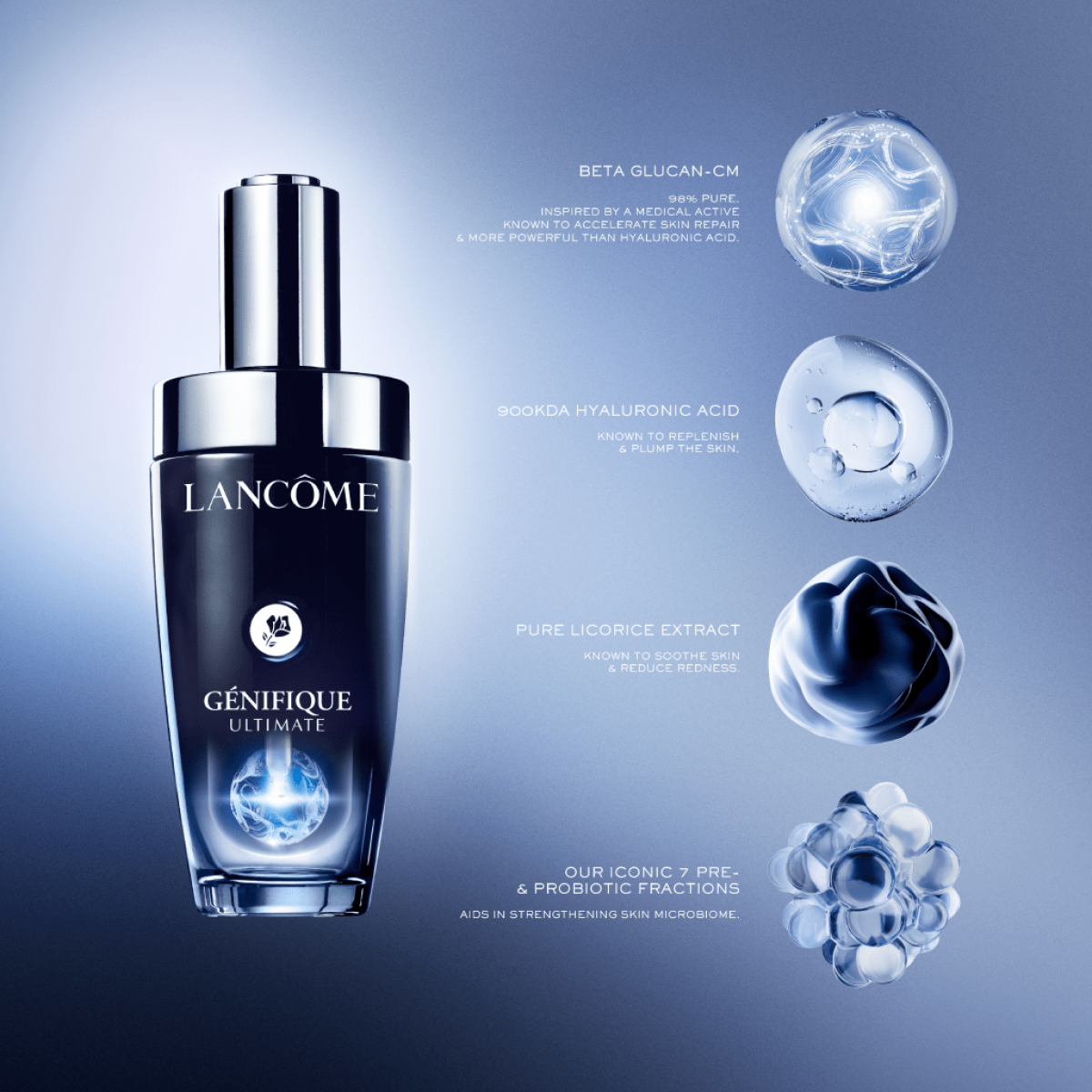 Lancôme Génifique Ultimate Serum 50ml – Refillable Anti-Ageing Face Serum for Radiance and Skin Barrier