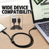 Woox MX0003 USB to Type-C Data Cable with 18W Max Charging – Durable PVC, 1m, Black