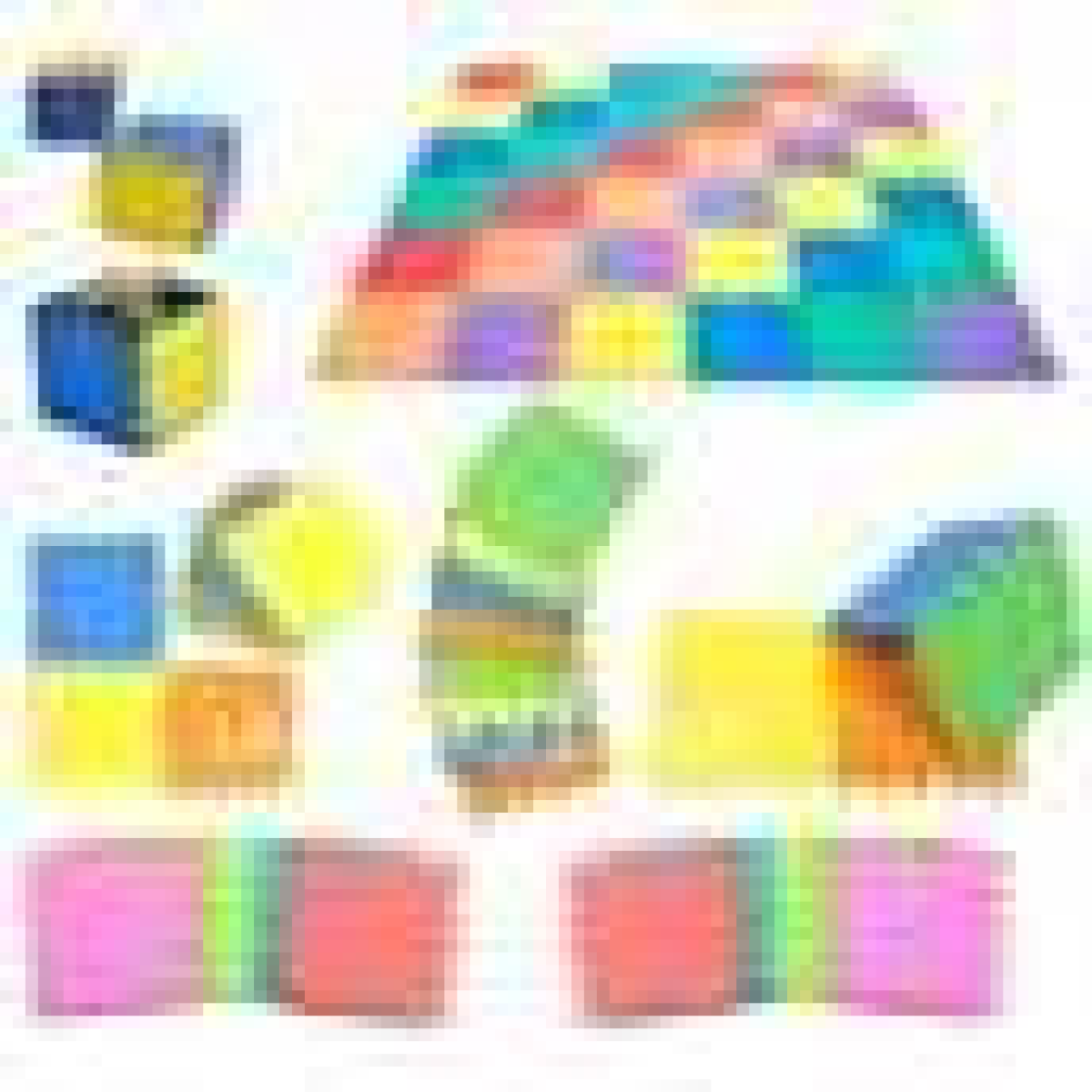 3-Pack Multicolour EVA Interlocking Foam Floor Mats – 30 x 30cm Tiles