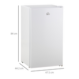 HOMCOM 91L Freestanding Under Counter Fridge with Chiller Box & Reversible Door – Kitchen, Office & Bar, White