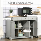 Kitchen Storage Cabinet with 3 Drawers & Adjustable Shelves – Flat Worktop Kitchen Furniture