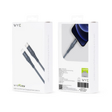WYEFLOW 8-Pin Fast Charging & Data Cable with Knit Braid Wire and Aluminium Plug – 1m, Grey