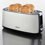 Quest 4 Slice Stainless Steel Toaster with Warming Rack – Extra Wide Slots, 7 Browning Levels