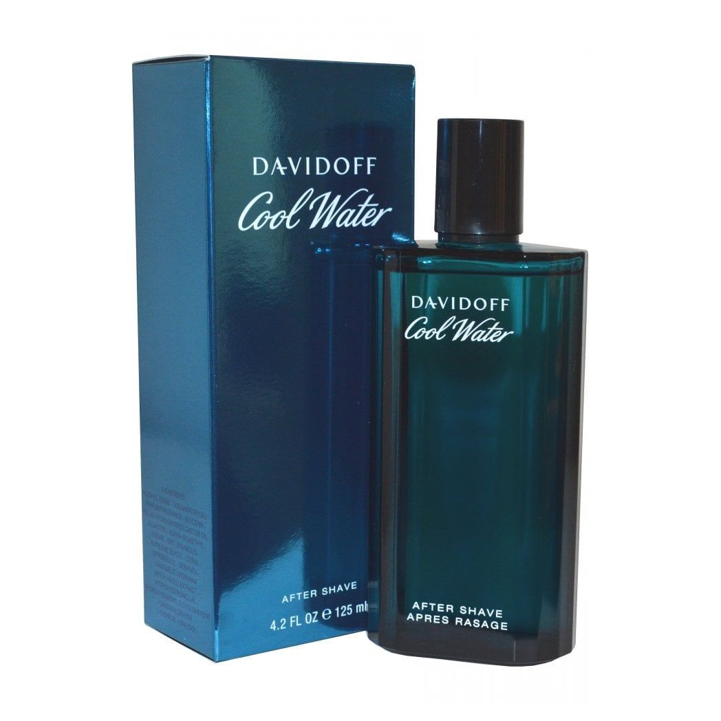 Davidoff Cool Water Aftershave 125ml – Aquatic Aromatic Men's Post-Shave Splash with Mint & Musk