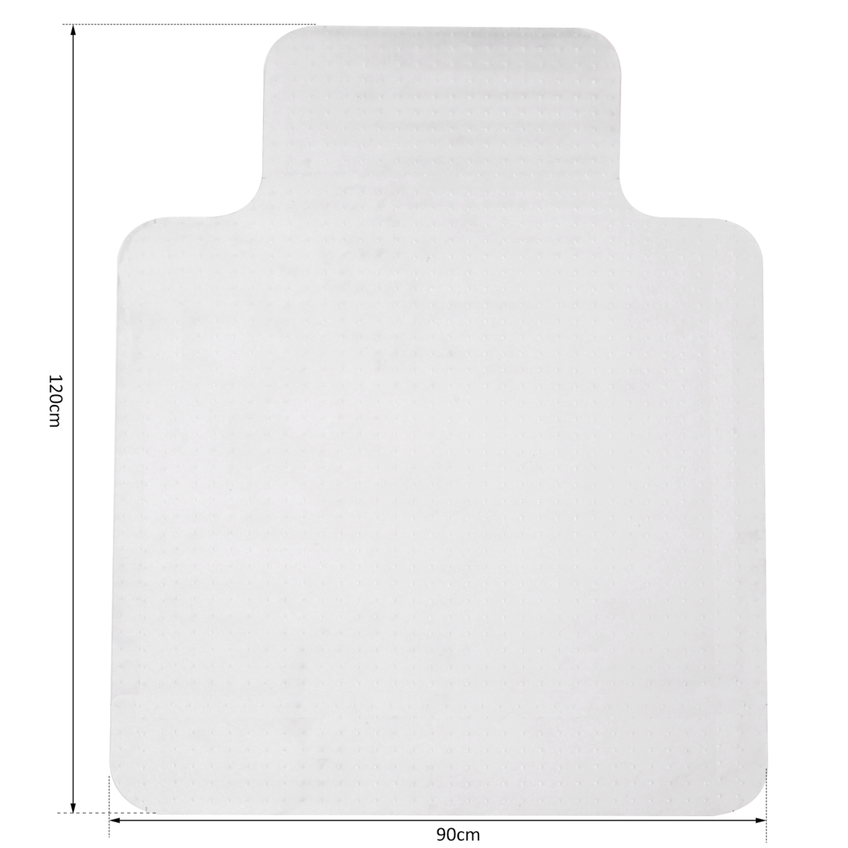 HOMCOM Frosted Office Chair Mat with Spikes and Non-Slip Surface – Carpet Protector for Home and Office