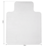 HOMCOM Frosted Office Chair Mat with Spikes and Non-Slip Surface – Carpet Protector for Home and Office