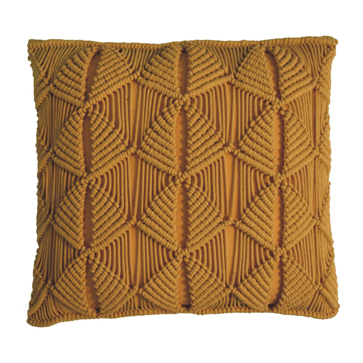 Artisan Furniture Esmi Hand Woven Cushion Set of 2 – Plump Filling, Modern Home Decor, Mustard