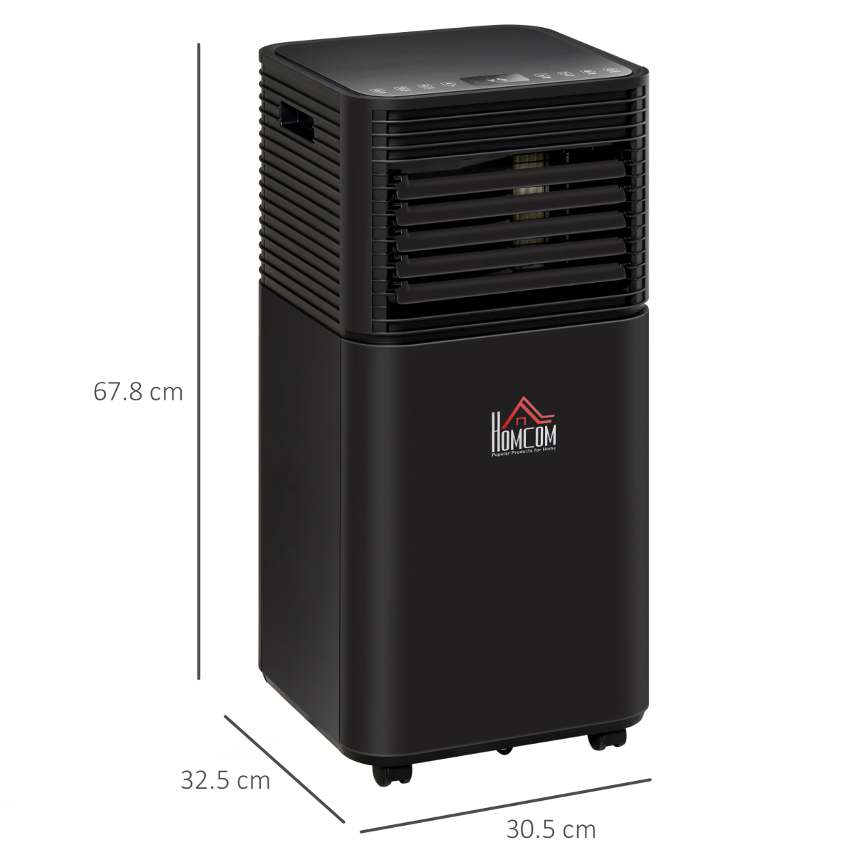 HOMCOM 7000BTU Portable Air Conditioner with 4 Modes, LED Display, Remote & 24 Hour Timer – Home Office Cooling