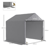 Outsunny Temporary Garden Shed Tent with Galvanised Steel Frame & PE Cover – Bike & Tool Storage, Grey