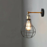 LEDSone Vintage Metal Cage Wall Light with Bulb Included – Modern Wall Sconce for Home Décor, E27