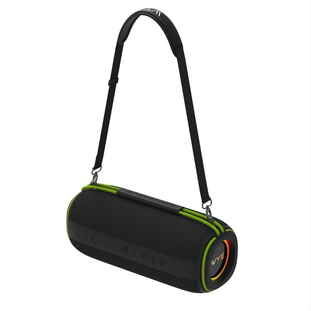 WYE 120W High Fidelity Wireless Bluetooth Speaker with RGB Lighting, IPX6 Waterproof & USB-C – Black