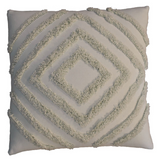 Artisan Furniture Tacy Bohemian Cotton Cushion Set of 2 – Diamond Woven Design with Tassels, Sage Green
