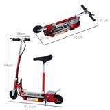 HOMCOM Foldable Kids Electric Scooter with Adjustable Seat, 12V 120W, Brake & Kickstand – for Ages 7–12