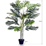 Outsunny Artificial Taro Tree in Pot, 150cm with 19 Bendable Branches – Realistic Indoor and Outdoor Decor