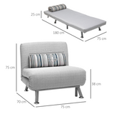Steel Frame Folding Chair Bed adjustable back detail