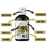 LIVFRAGRANCE Beard & Face Oil Blend No.5 50ml – Fruity, Sweet Leather & Woody Scent with Argan & Jojoba