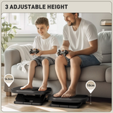 HOMCOM Adjustable Ergonomic Footrest with Textured Top Panels – Under-Desk Posture Support, Grey
