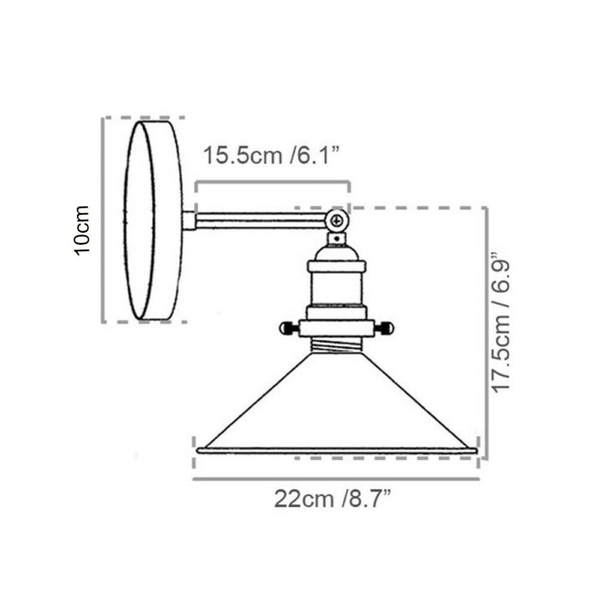 Adjustable Black & White Wall Sconce