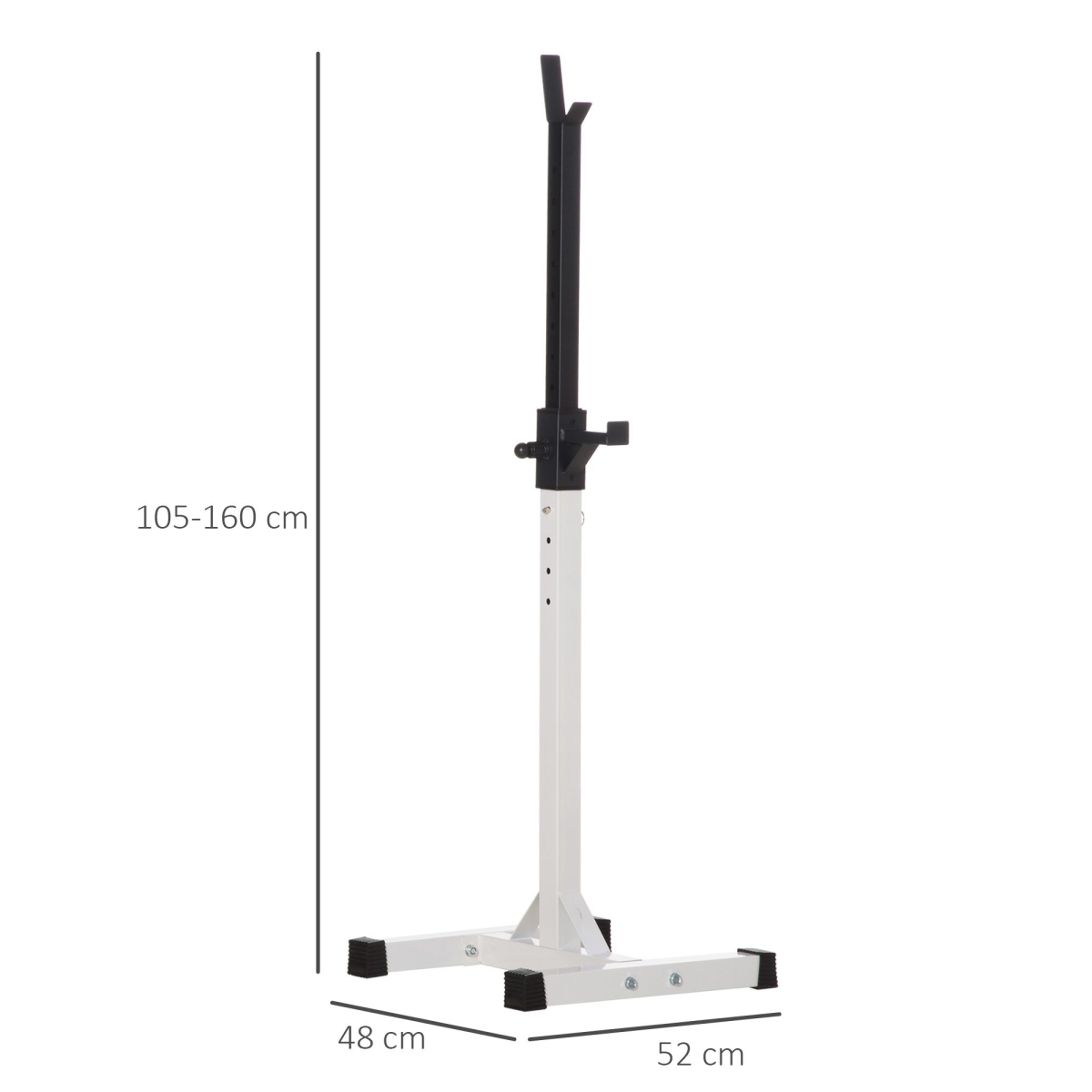 HOMCOM Heavy Duty Adjustable Squat Rack Barbell Stand, 12 Height Levels, 150kg Load – Home Gym Weight Rack