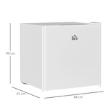 HOMCOM 46L Countertop Mini Fridge with Chiller Box – Compact Retro Drinks Cooler for Bedrooms & Offices, Cream