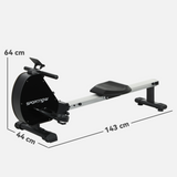 SPORTNOW Folding Magnetic Rowing Machine with 16 Resistance Levels, Dual Aluminium Rails & LCD Monitor – Home Rower