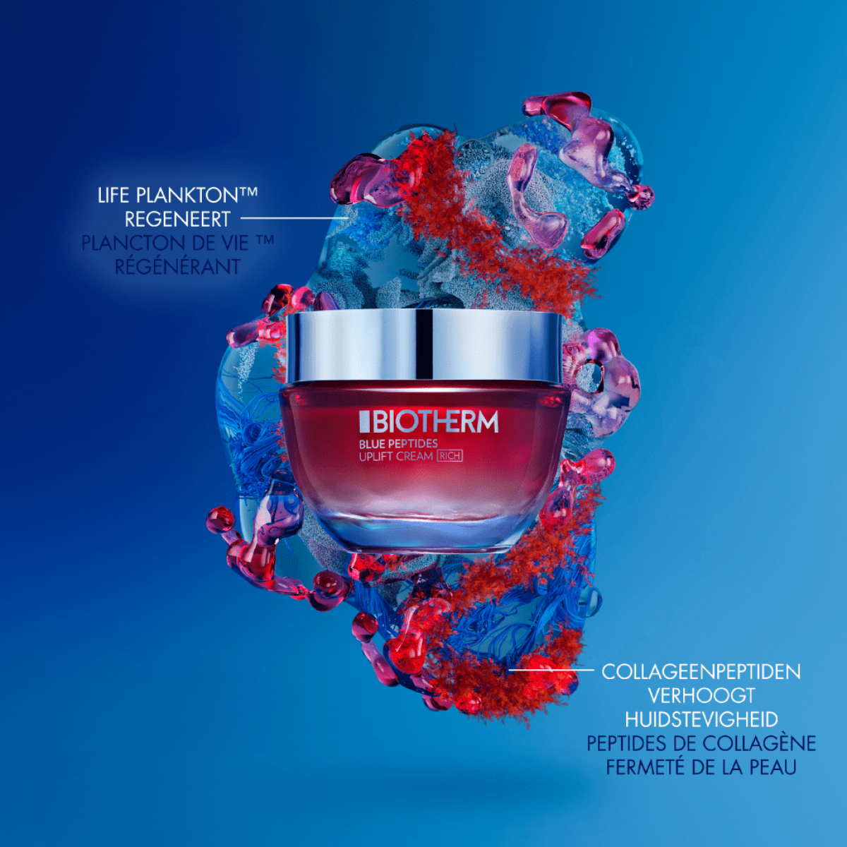 Biotherm Blue Peptides Uplift Night Cream 50ml – Overnight Firming Moisturiser with Life Plankton