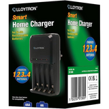 Lloytron Ultra Fast Smart AA/AAA Battery Charger for NiMH Rechargeables – 4-Bay, LED Indicators