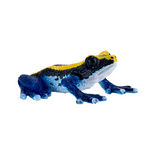 Mojo Blue Poison Dart Frog Figurine, Hand-Painted Rainforest Amphibian Toy
