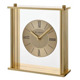Widdop Square Mantel Clock with Roman Dial & Quartz Movement – Gold Timepiece in Gift Box